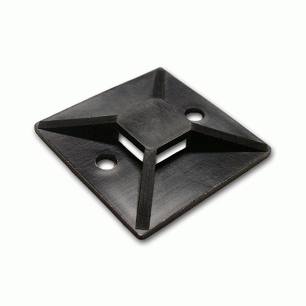 Black Cable Tie Anchors Self-adhesive Extra Small - 10pcs 19x19mm [BLK-ANCHORS]