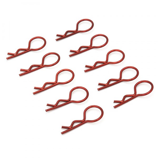 Red 20° Medium-ring Body Clips 10PCS [59905R]
