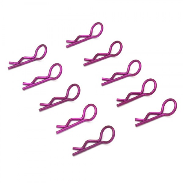 Purple 45° Small-ring Body Clips 10PCS [59907K]