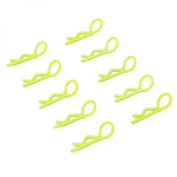 Yellow 45° Small-ring Body Clips 10PCS [59907Y]