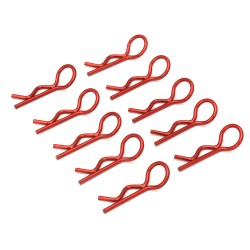 Red 45° Medium-ring Thickened Body Clips 10PCS [59910R]