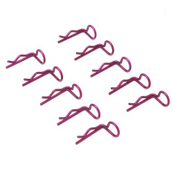 Purple 90° Small-ring Body Clips 10PCS [59924P]