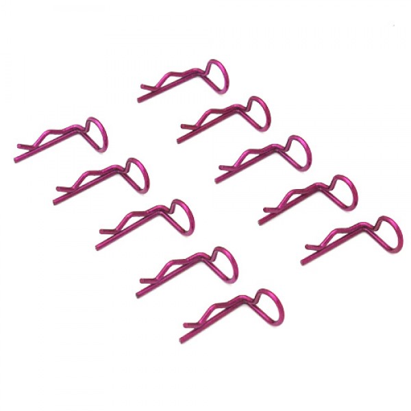 Purple 90° Small-ring Body Clips 10PCS [59924P]