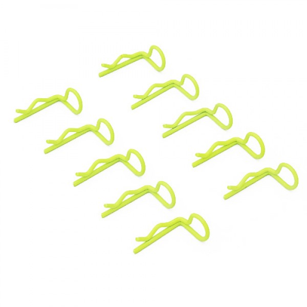 Yellow 90° Small-ring Body Clips 10PCS [59924Y]
