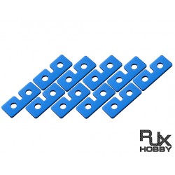 RJX Aluminium Standard Servo Plate 10pcs Blue [RJX19]