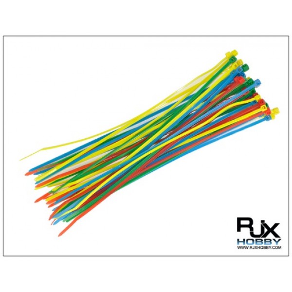 RJX Cable Ties (Mixed Colours) 4x200mm 40pcs Long [HA0709L]