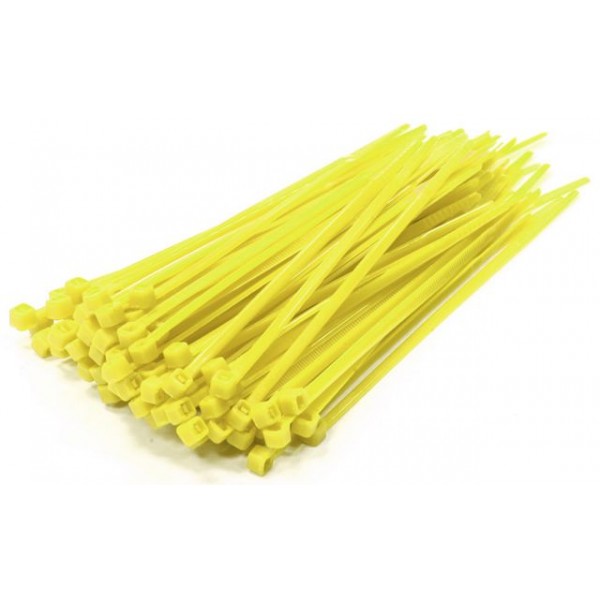 Small Yellow Cable Ties 100 Pack [Y-Cabletie]