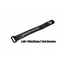 RJX Non-Slip Silicone Velcro Battery Straps Black 4pcs (200X20mm) [RJX1141]