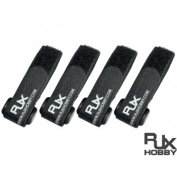 RJX Battrey Strap(200X20mmx4pcs) Black for FPV Racing [T6011-BKXS]