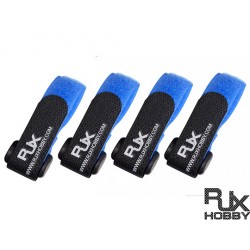 RJX Battrey Strap(200X20mmx4pcs) Blue for FPV Racing [T6011-BLXS]