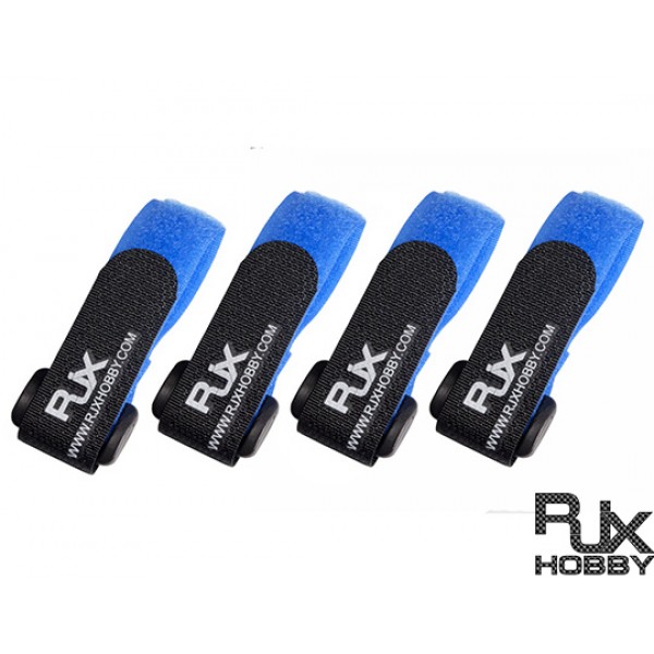RJX Battrey Strap(200X20mmx4pcs) Blue for FPV Racing [T6011-BLXS]