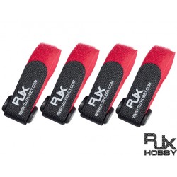 RJX Battrey Strap(200X20mmx4pcs) Red for FPV Racing [T6011-RXS]