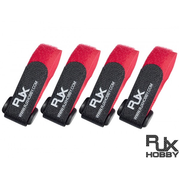 RJX Battrey Strap(200X20mmx4pcs) Red for FPV Racing [T6011-RXS]