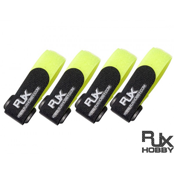 RJX Battrey Strap(200X20mmx4pcs) Yellow for FPV Racing [T6011-YXS]